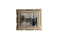 Mid-Century French Framed Painting by Pierre Pruvost