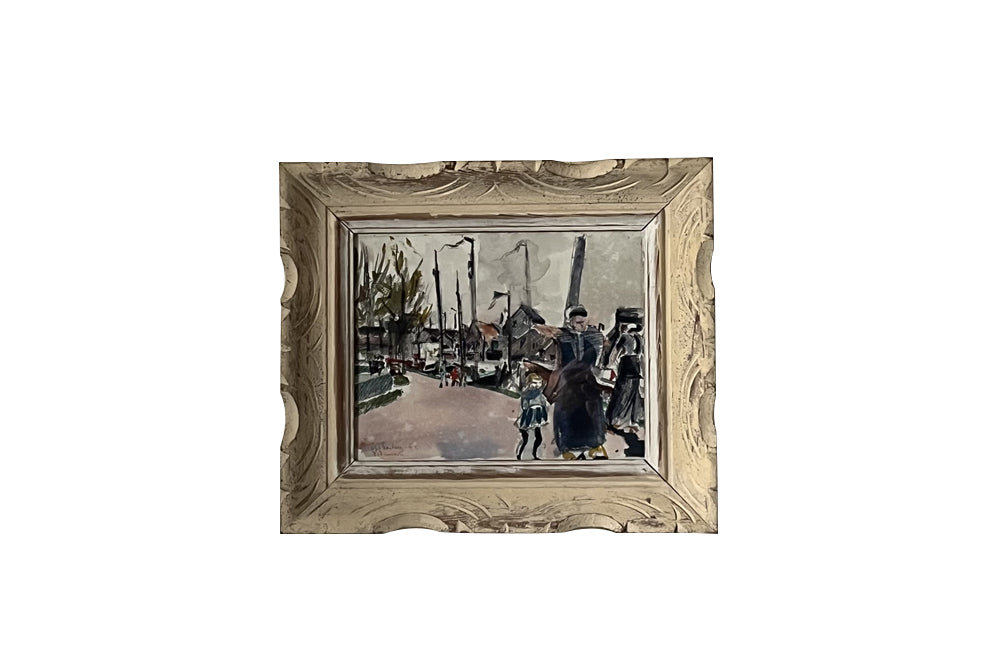 Mid-Century French Framed Painting by Pierre Pruvost