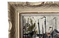 Mid-Century French Framed Painting by Pierre Pruvost