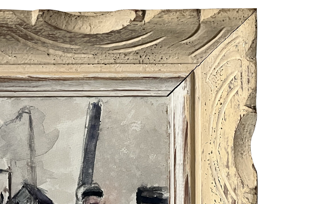 Mid-Century French Framed Painting by Pierre Pruvost