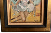 Mid-Century French framed oil on board painting of a ballet dancer by Grisot