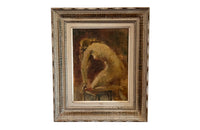 Beautiful portrait of a nude female figure with red hair signed and inscribed by the artist, Emile Faillard