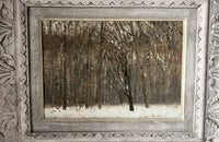 OIL ON WOOD PAINTING 'FOREST AFTER SNOWFALL' BY  HENRI ANDRE MARTIN -CURRENTLY RESERVED-