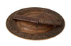 19th Century beautiful oval carved bread board with matching carved knife - French Antiques
