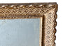 French carved painted antique framed mirror