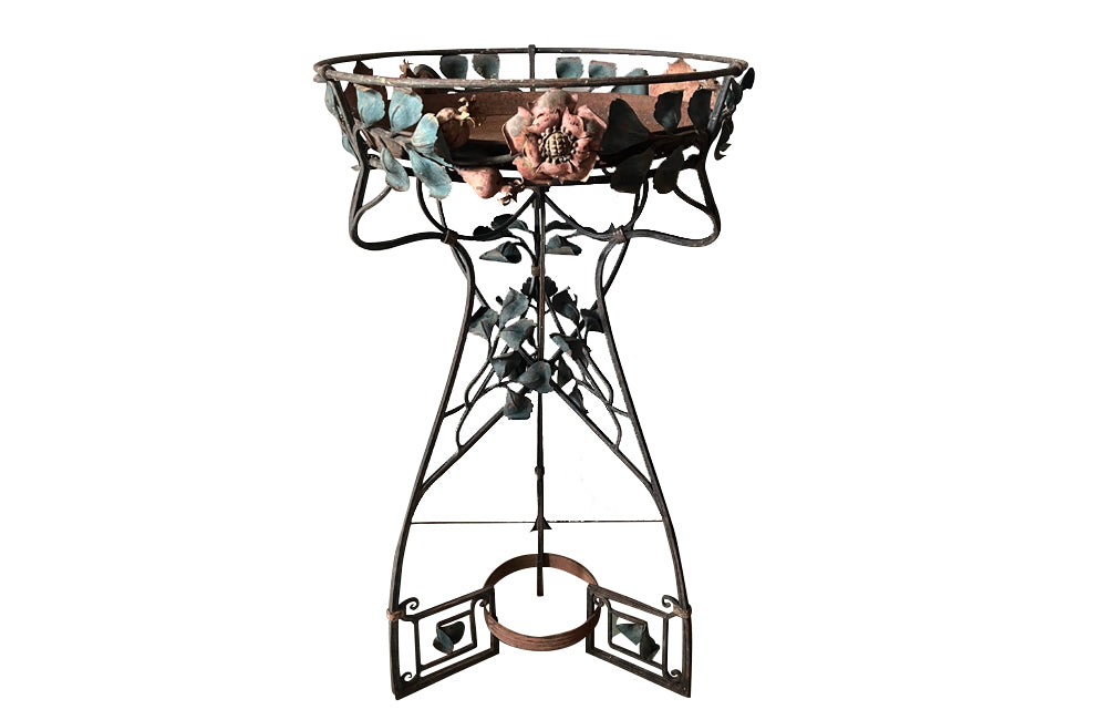 Tall French Art Deco Plant Stand - Garden Antiques - AD & PS Antiques