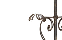 Tall late 19th Century French iron coat and hat rack.