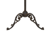 Tall late 19th Century French iron coat and hat rack.