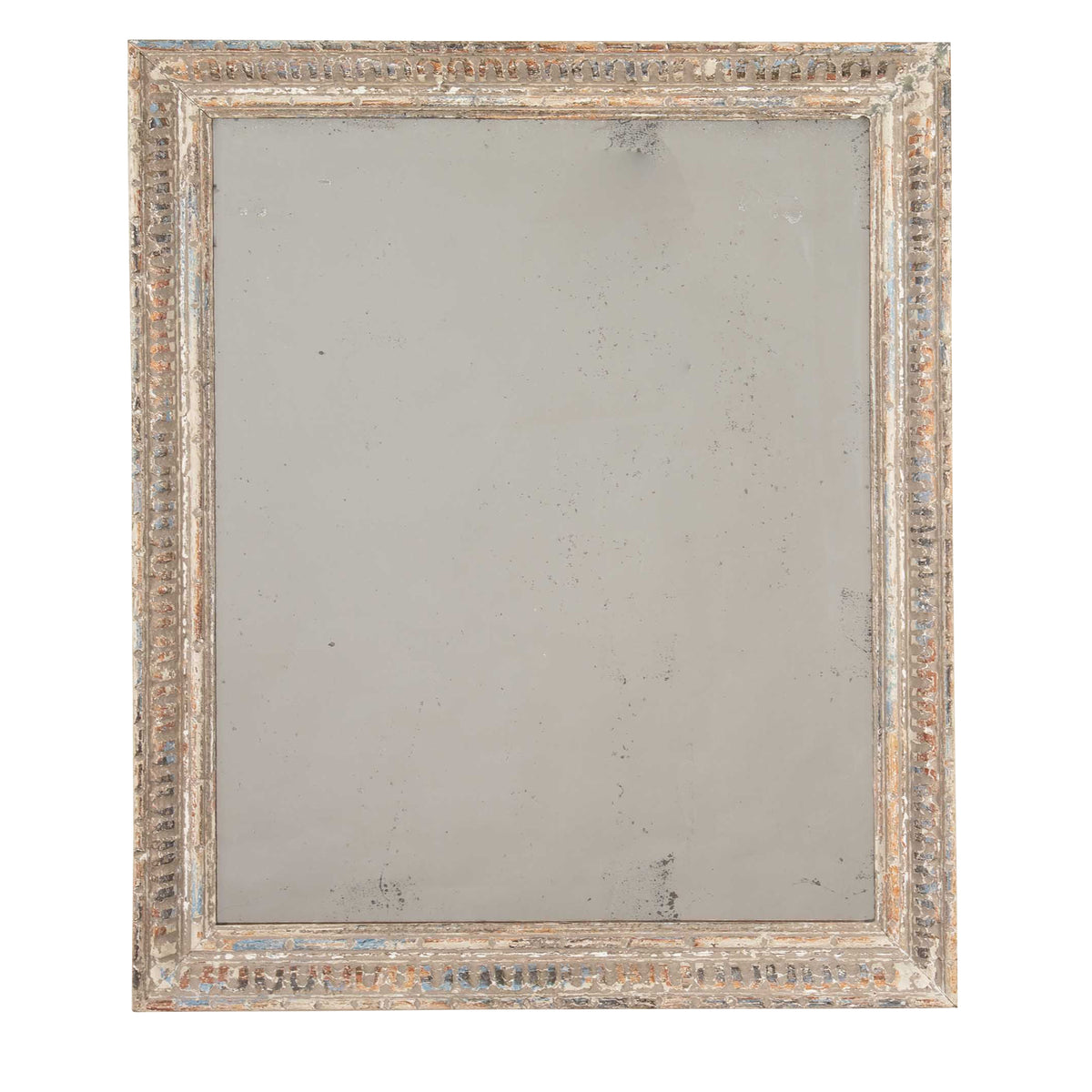 Early 20th Century French Carved Painted Mirror