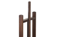 Early 20th Century French oak artist's easel bearing the brass label 'L. Berville Paris 25 Chausee d'Antin'.