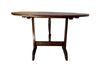 Charming19th century French fruitwood vendange table with lyre base .