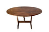 Charming19th century French fruitwood vendange table with lyre base .