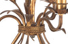 Mid century gilt tole wheat sheaf chandelier