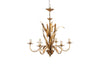 French mid 20th century gilt metal chandelier with foliate decoration - French antique chandeliers