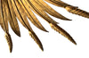 Elegant Mid-Century French gilt metal hanging pendant light in the form of a wheat sheaf