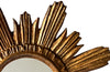 Mid 20th Century decorative Spanish giltwood sunburst mirror with rays. 