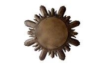 Mid 20th Century decorative Spanish giltwood sunburst mirror with rays. 
