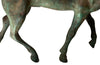 Small decorative mid-20th Century French brass horse statue in a patinated bronze finish.