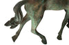 Small decorative mid-20th Century French brass horse statue in a patinated bronze finish.