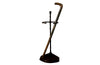Elegantly simple late 19th Century French iron faux bamboo umbrella or stick stand.