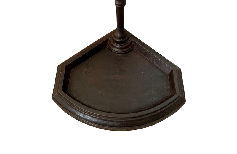 Elegantly simple late 19th Century French iron faux bamboo umbrella or stick stand.