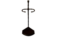Elegantly simple late 19th Century French iron faux bamboo umbrella or stick stand.