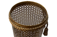 Mid-Century Italian gilt metal umbrella or stick stand attriuted to Li Puma