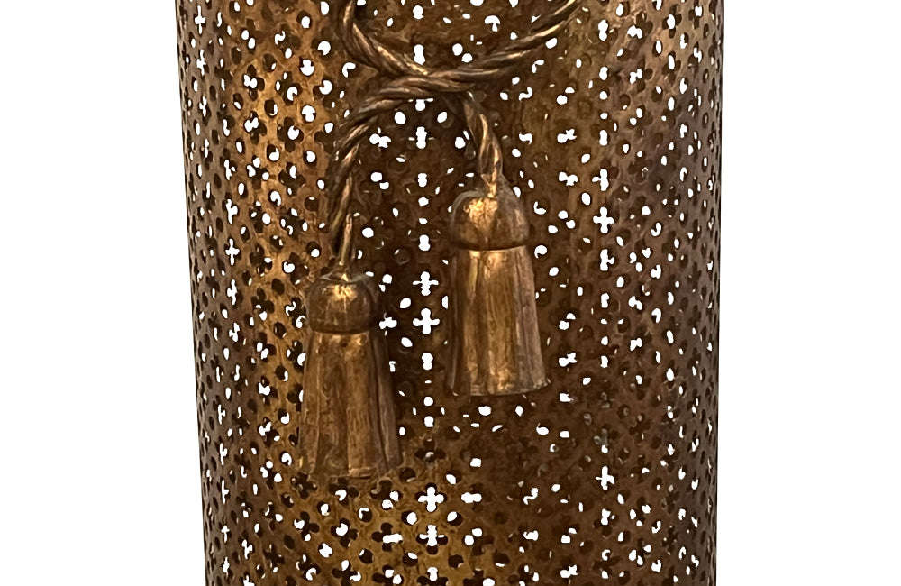 Mid-Century Italian gilt metal umbrella or stick stand attriuted to Li Puma