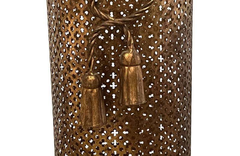 Mid-Century Italian gilt metal umbrella or stick stand attriuted to Li Puma