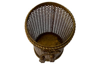 Mid-Century Italian gilt metal umbrella or stick stand attriuted to Li Puma