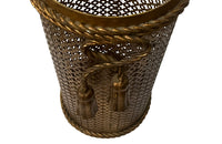 Mid-Century Italian gilt metal umbrella or stick stand attriuted to Li Puma