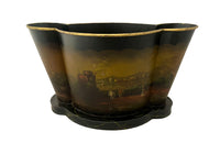 Decorative painted tole wine cooler/ rafraichissoir or cache pot circa mid 20th century