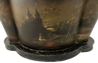 Decorative painted tole wine cooler/ rafraichissoir or cache pot circa mid 20th century