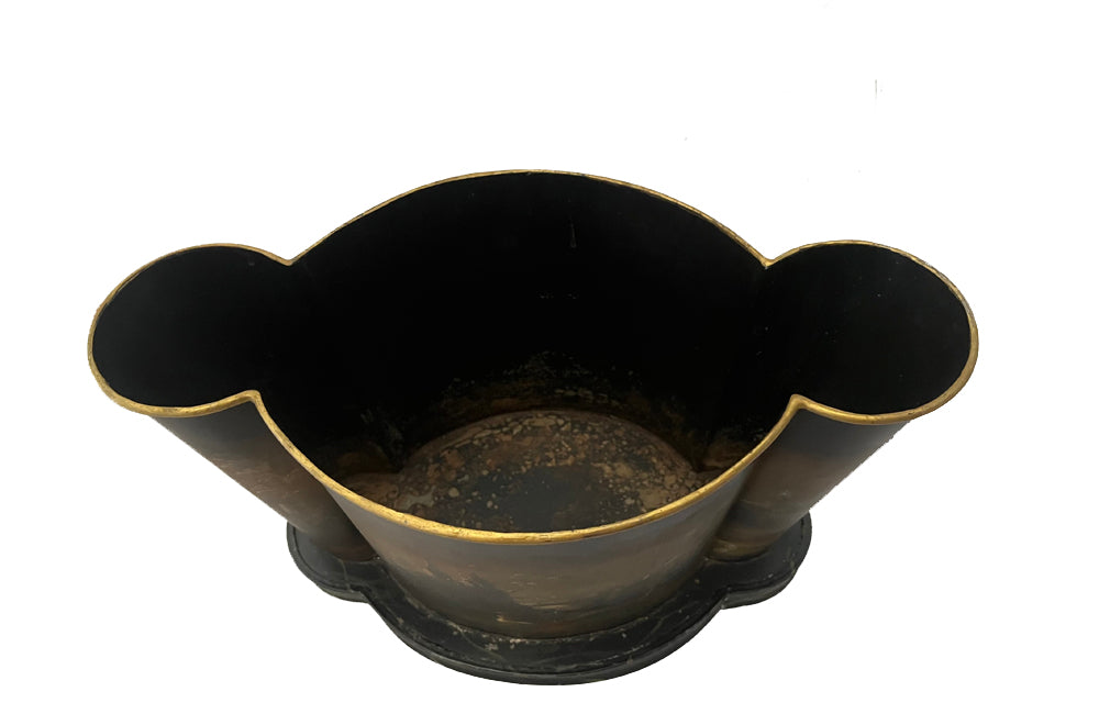 Decorative painted tole wine cooler/ rafraichissoir or cache pot circa mid 20th century