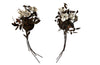 pair of large copper and enamel wall lights in the form of tied bunches of roses - AD & PS Antiques