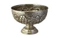 20th Century French large silverplate champagne bucket with repousse grape vine decoration.