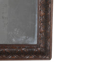 Large 19th Century French oak mirror with a beautifully deep carved oak acanthus motif frame.
