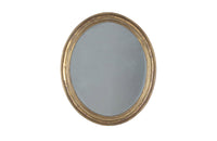 Large 19th Century French Oval Giltwood Mirror