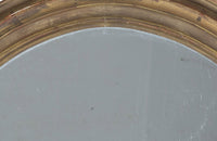 Large 19th Century French Oval Giltwood Mirror