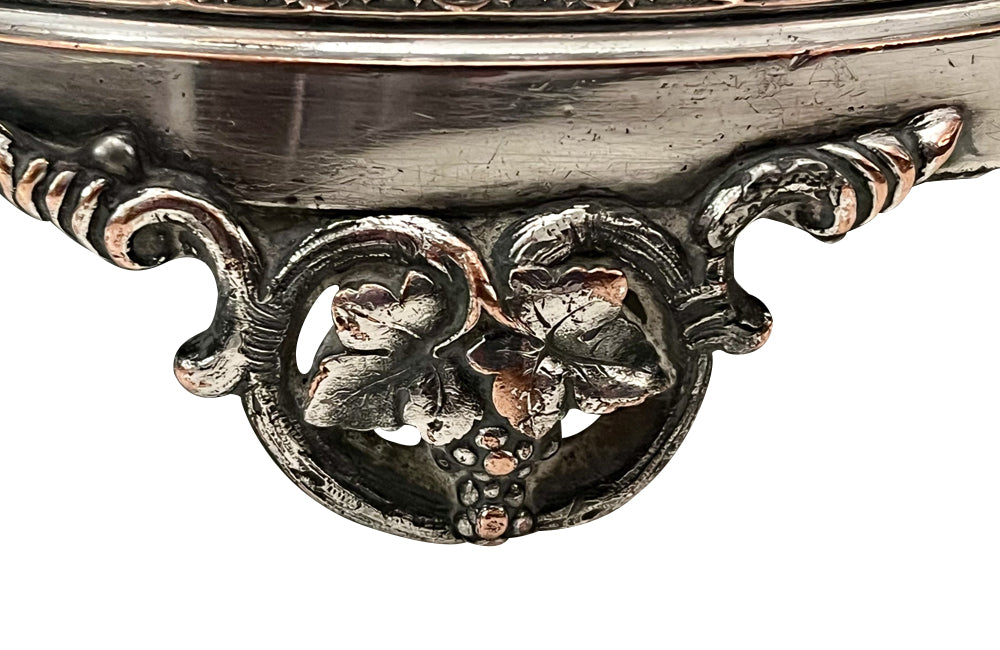 Late 19th Century French Silver-Plated Bacchanalian Bottle Coaster