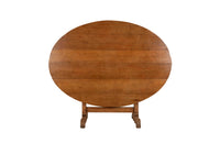 Large 19th Century French Cherrywood Oval Vigneron Table