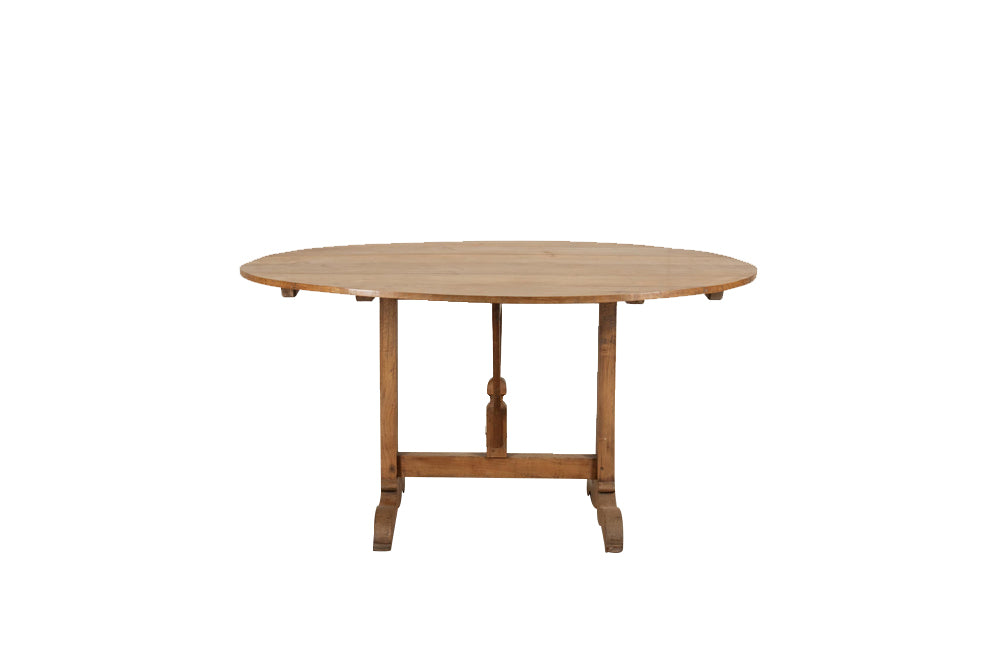Large 19th Century French Cherrywood Oval Vigneron Table