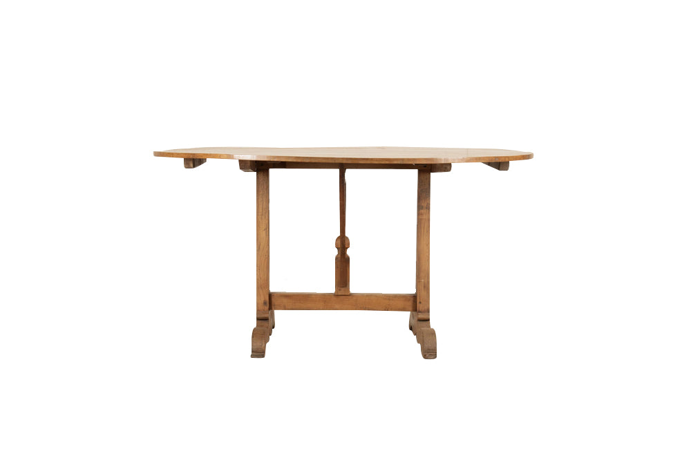 Large 19th Century French Cherrywood Oval Vigneron Table