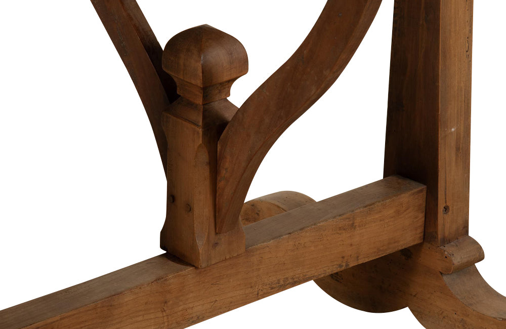 Large 19th Century French Cherrywood Oval Vigneron Table