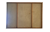 Large mid-20th century colourful French still life painting of a raised bowl of apples and jug on a blue draped cloth.