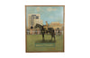 Large mid-20th Century English painted pub sign titled 'The Horse and Jockey'. Signed by the artist, S.Brewin 