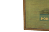 Large mid-20th Century English painted pub sign titled 'The Horse and Jockey'. Signed by the artist, S.Brewin 