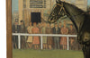 Large mid-20th Century English painted pub sign titled 'The Horse and Jockey'. Signed by the artist, S.Brewin 