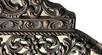 Early 20th Century French Repoussé Brass Cushion Mirror with Cupid Crest