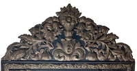 Large Late 19th Century French Cushion Mirror With Floral Motifs